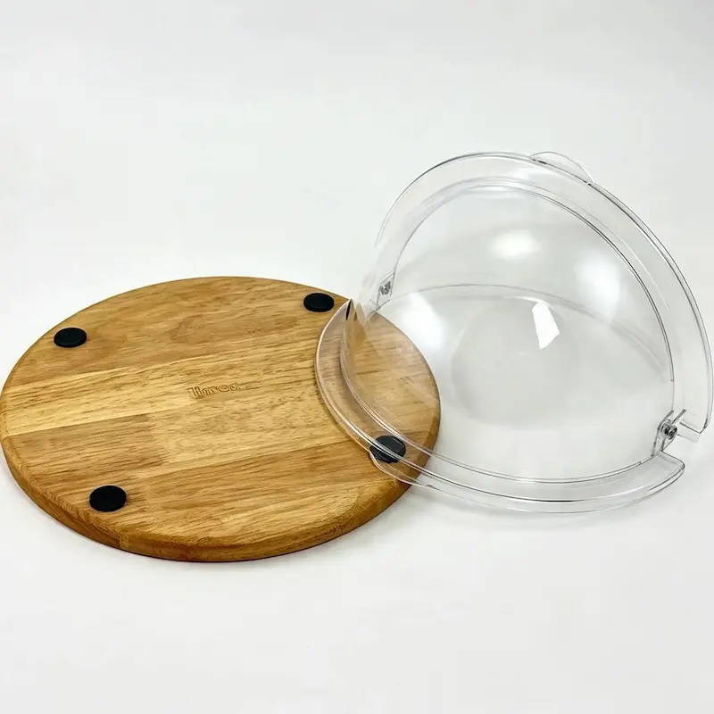 ظرف سرو کیک کفه چوبی 30 سانتی لیمون کد 2179