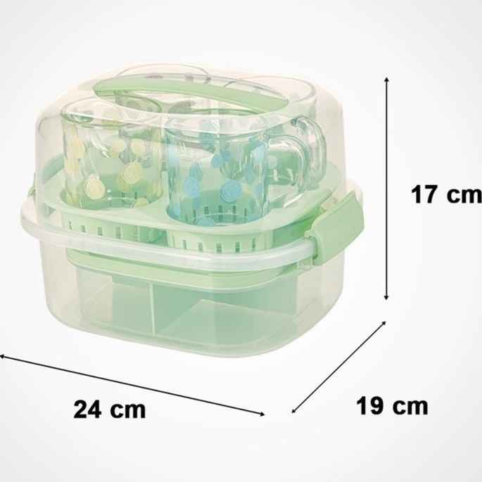 سرویس چای خوری مسافرتی 4 نفره لیمون کد 2441