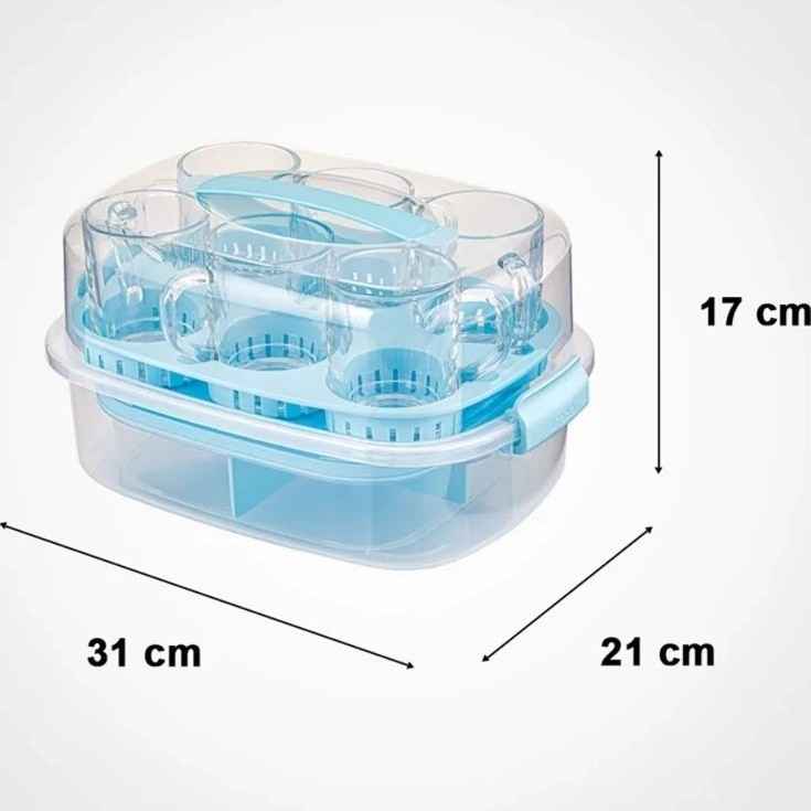 سرویس چای خوری مسافرتی 6 نفره لیمون کد 2440