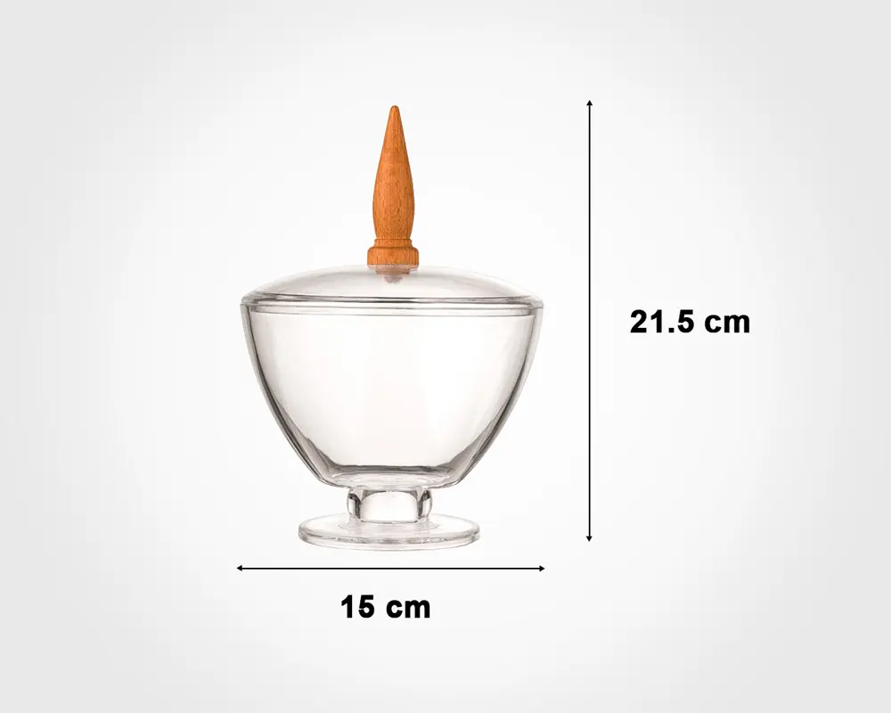شکلات خوری پایه دار اکرولیک لیمون کد 2480